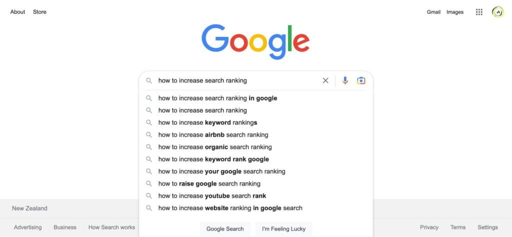 how to increase search rankings